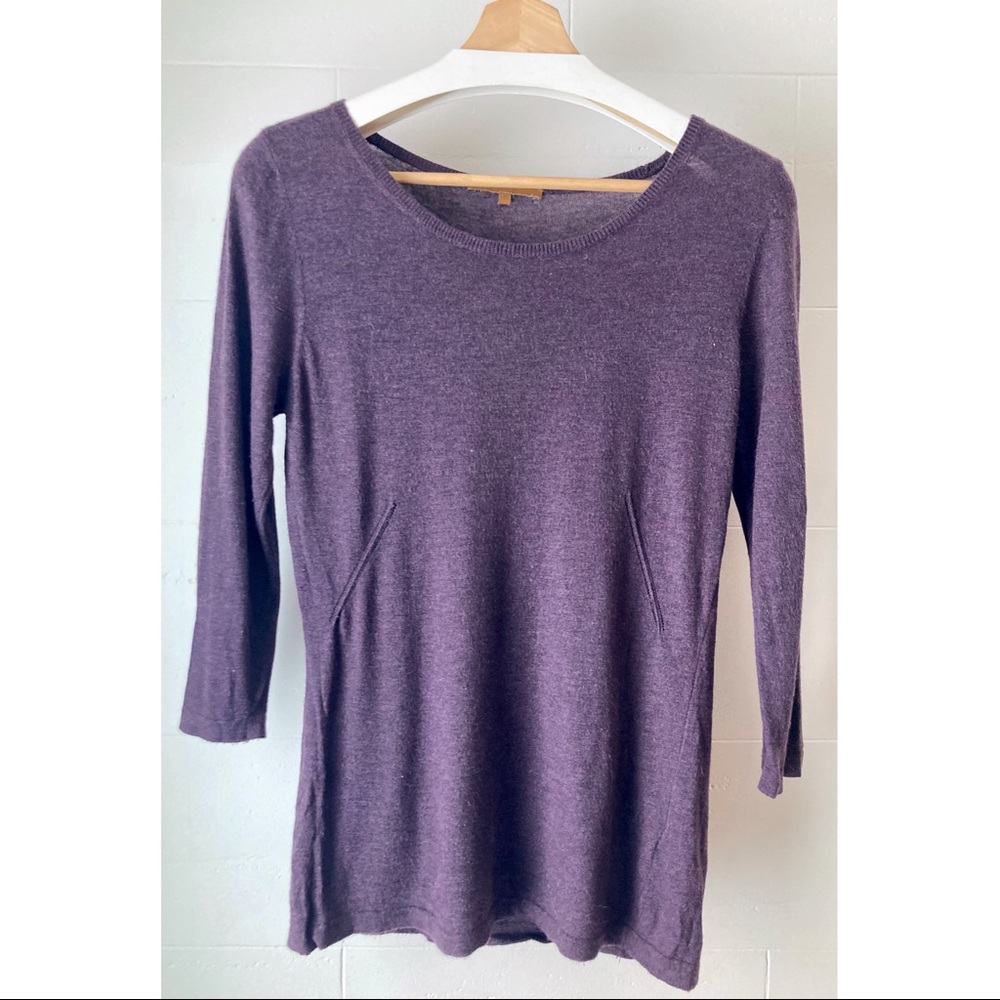 Cashmere-like purple sweater — women’s size M